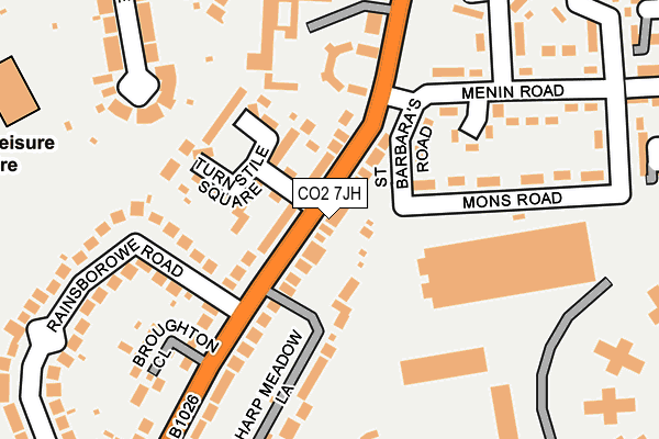 CO2 7JH map - OS OpenMap – Local (Ordnance Survey)