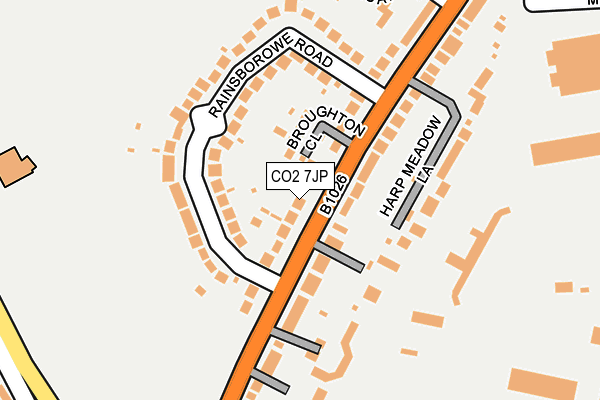 CO2 7JP map - OS OpenMap – Local (Ordnance Survey)