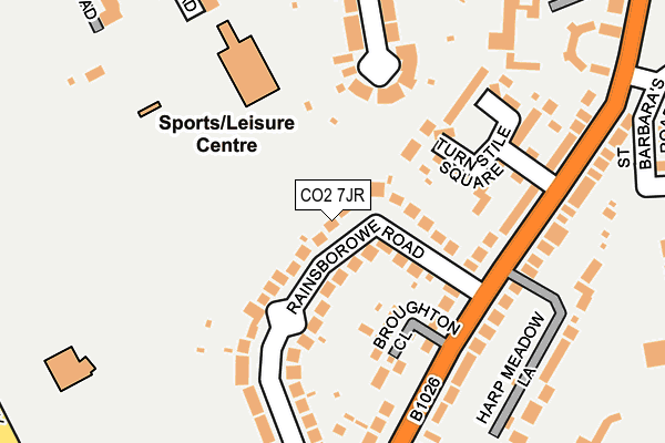 CO2 7JR map - OS OpenMap – Local (Ordnance Survey)