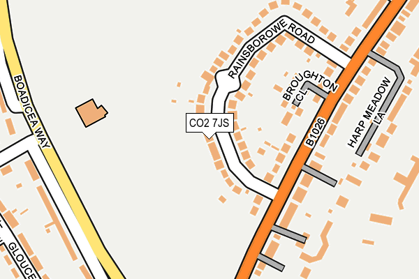 CO2 7JS map - OS OpenMap – Local (Ordnance Survey)