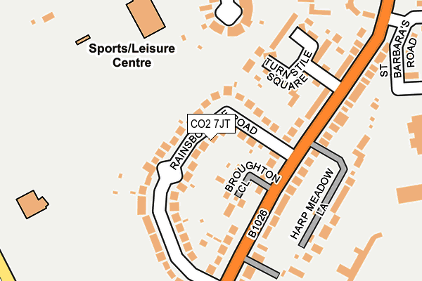 CO2 7JT map - OS OpenMap – Local (Ordnance Survey)