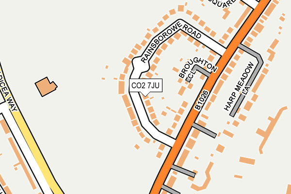 CO2 7JU map - OS OpenMap – Local (Ordnance Survey)