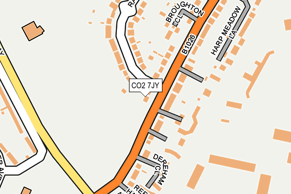 CO2 7JY map - OS OpenMap – Local (Ordnance Survey)