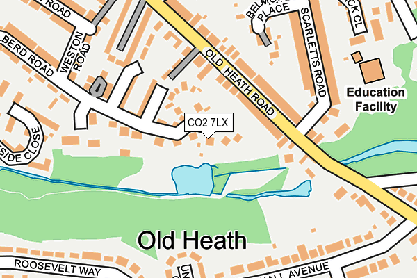 CO2 7LX map - OS OpenMap – Local (Ordnance Survey)