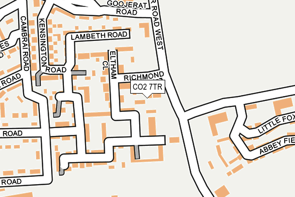 CO2 7TR map - OS OpenMap – Local (Ordnance Survey)