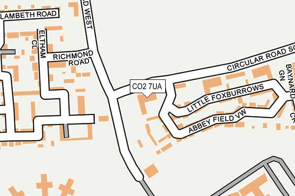 CO2 7UA map - OS OpenMap – Local (Ordnance Survey)