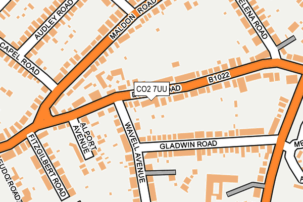 CO2 7UU map - OS OpenMap – Local (Ordnance Survey)