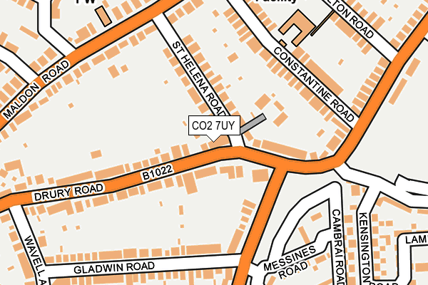 CO2 7UY map - OS OpenMap – Local (Ordnance Survey)