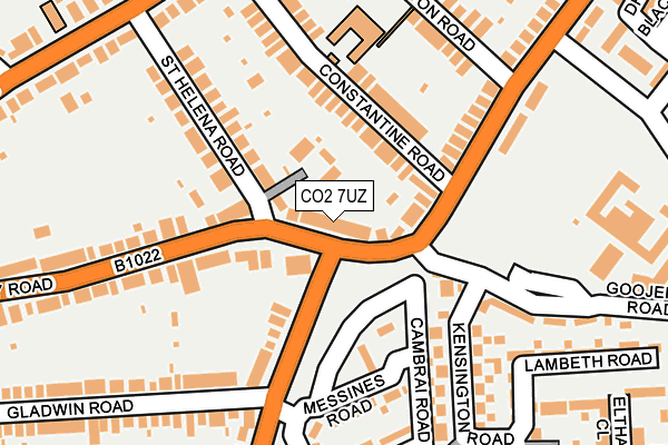 CO2 7UZ map - OS OpenMap – Local (Ordnance Survey)