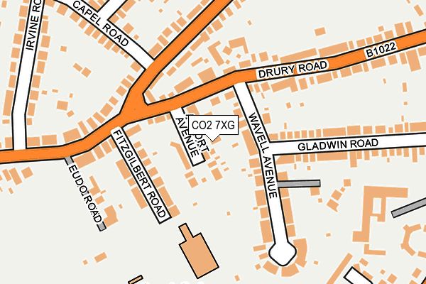 CO2 7XG map - OS OpenMap – Local (Ordnance Survey)