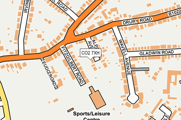 CO2 7XH map - OS OpenMap – Local (Ordnance Survey)