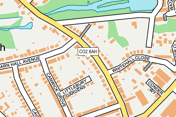 CO2 8AH map - OS OpenMap – Local (Ordnance Survey)