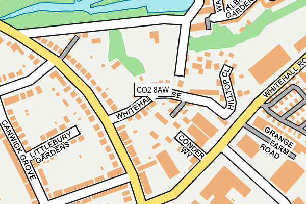 CO2 8AW map - OS OpenMap – Local (Ordnance Survey)