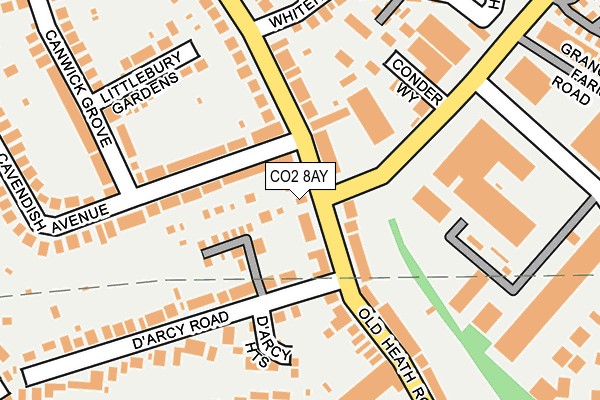 CO2 8AY map - OS OpenMap – Local (Ordnance Survey)