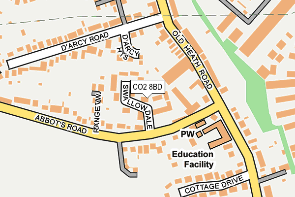 CO2 8BD map - OS OpenMap – Local (Ordnance Survey)