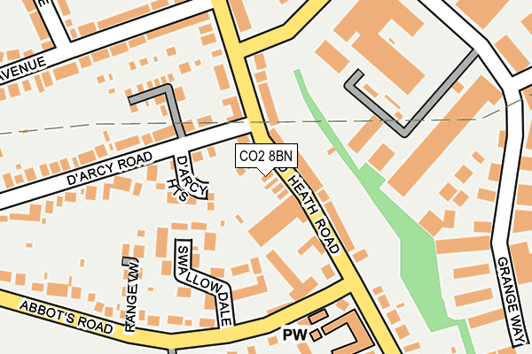 CO2 8BN map - OS OpenMap – Local (Ordnance Survey)