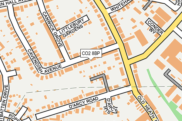 CO2 8BP map - OS OpenMap – Local (Ordnance Survey)