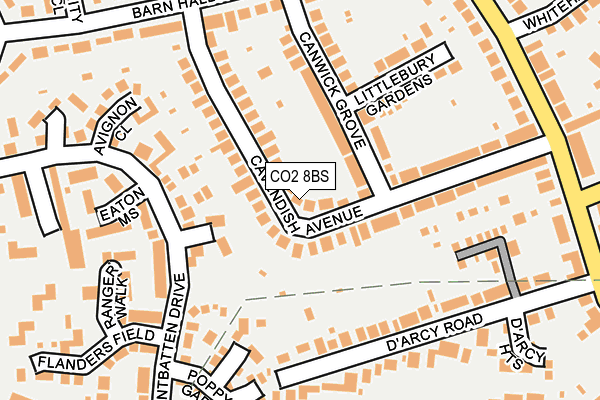 CO2 8BS map - OS OpenMap – Local (Ordnance Survey)