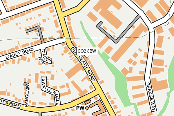CO2 8BW map - OS OpenMap – Local (Ordnance Survey)