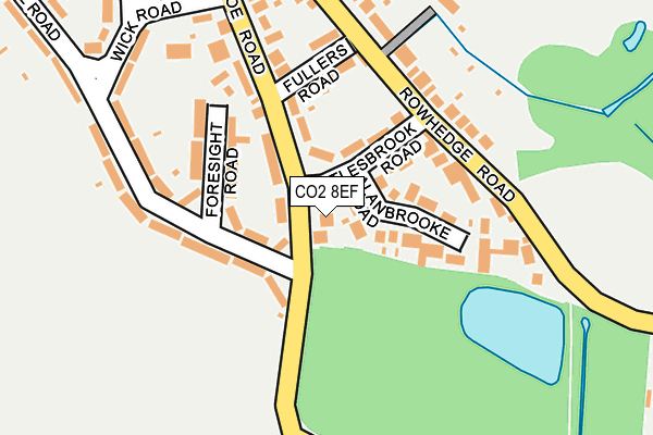 CO2 8EF map - OS OpenMap – Local (Ordnance Survey)