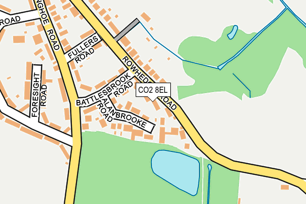 CO2 8EL map - OS OpenMap – Local (Ordnance Survey)