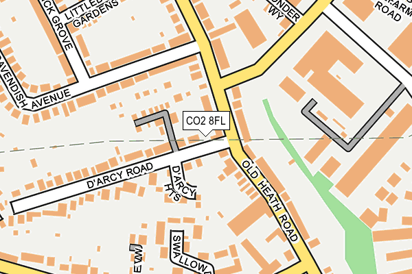 CO2 8FL map - OS OpenMap – Local (Ordnance Survey)