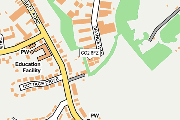 CO2 8FZ map - OS OpenMap – Local (Ordnance Survey)