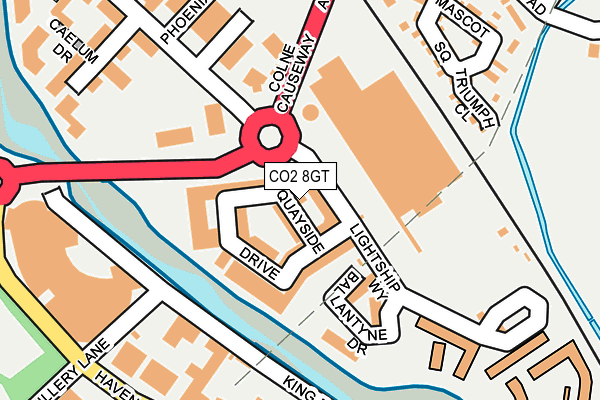 CO2 8GT map - OS OpenMap – Local (Ordnance Survey)