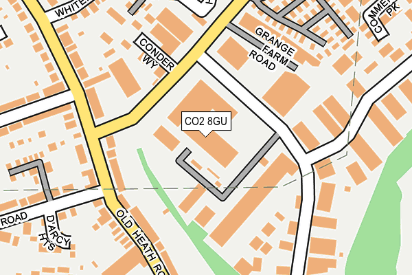 CO2 8GU map - OS OpenMap – Local (Ordnance Survey)