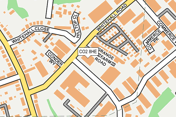 CO2 8HE map - OS OpenMap – Local (Ordnance Survey)