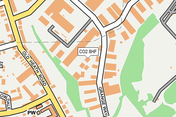 CO2 8HF map - OS OpenMap – Local (Ordnance Survey)