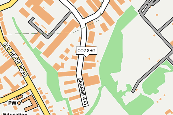 CO2 8HG map - OS OpenMap – Local (Ordnance Survey)