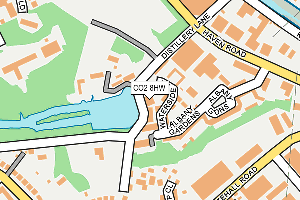 CO2 8HW map - OS OpenMap – Local (Ordnance Survey)