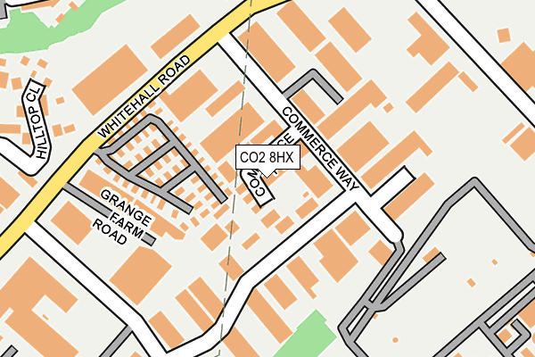 CO2 8HX map - OS OpenMap – Local (Ordnance Survey)