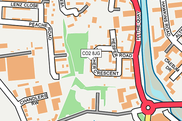 CO2 8JG map - OS OpenMap – Local (Ordnance Survey)