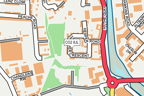 CO2 8JL map - OS OpenMap – Local (Ordnance Survey)
