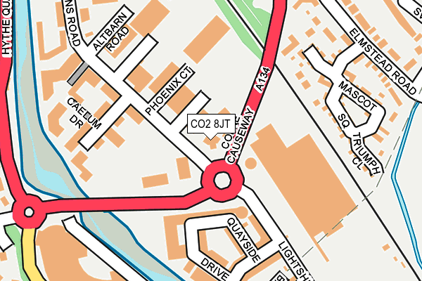 CO2 8JT map - OS OpenMap – Local (Ordnance Survey)