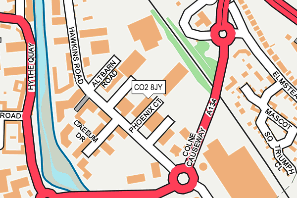 CO2 8JY map - OS OpenMap – Local (Ordnance Survey)