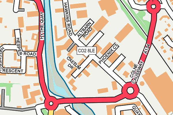 CO2 8LE map - OS OpenMap – Local (Ordnance Survey)