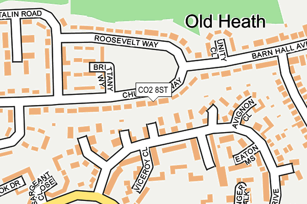 CO2 8ST map - OS OpenMap – Local (Ordnance Survey)