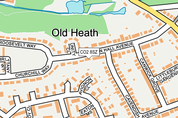 CO2 8SZ map - OS OpenMap – Local (Ordnance Survey)