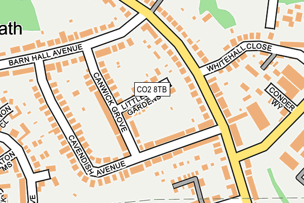 CO2 8TB map - OS OpenMap – Local (Ordnance Survey)