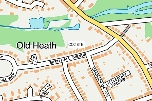 CO2 8TE map - OS OpenMap – Local (Ordnance Survey)