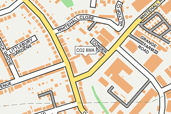 CO2 8WA map - OS OpenMap – Local (Ordnance Survey)