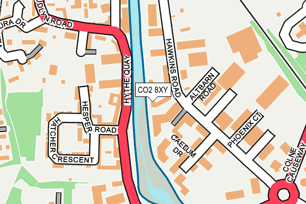 CO2 8XY map - OS OpenMap – Local (Ordnance Survey)