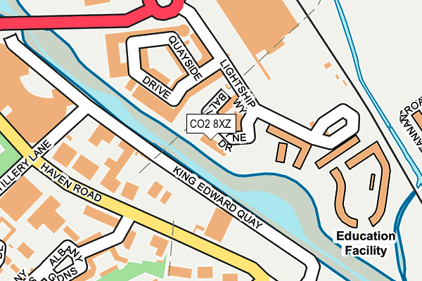 CO2 8XZ map - OS OpenMap – Local (Ordnance Survey)