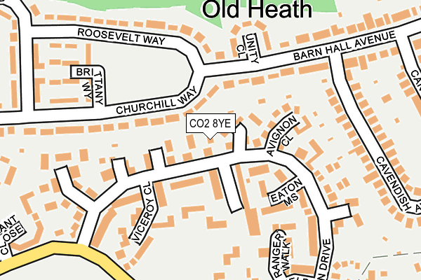 CO2 8YE map - OS OpenMap – Local (Ordnance Survey)