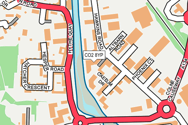 CO2 8YP map - OS OpenMap – Local (Ordnance Survey)