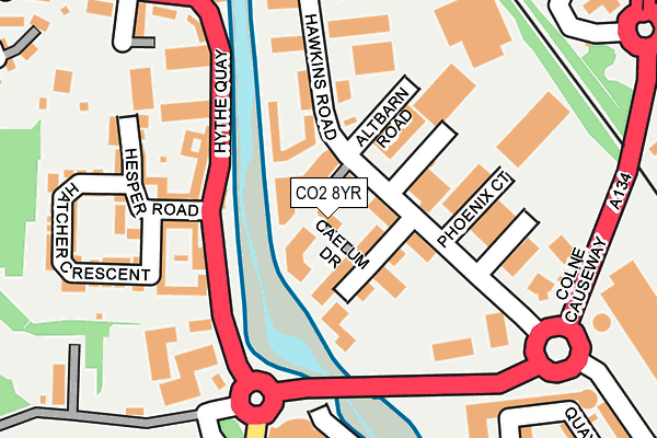 CO2 8YR map - OS OpenMap – Local (Ordnance Survey)