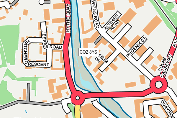CO2 8YS map - OS OpenMap – Local (Ordnance Survey)